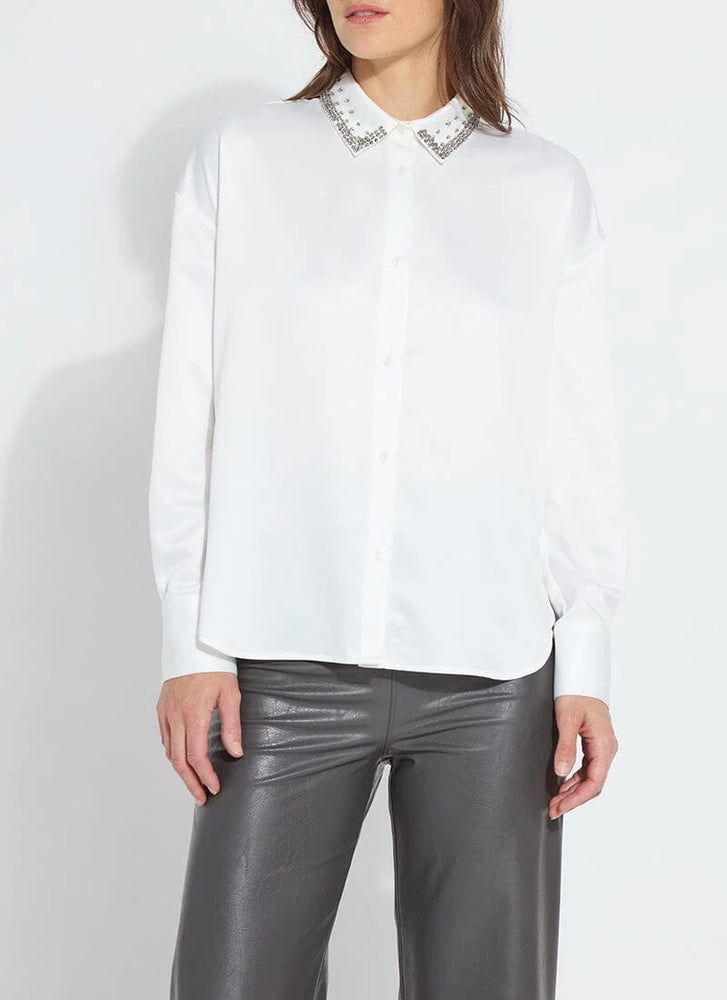 Aurora Beaded Satin Shirt