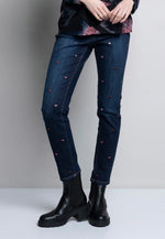 Heart Embellished Jeans