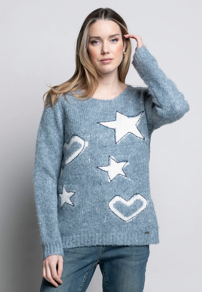 Long Sleeve Printed Sweater