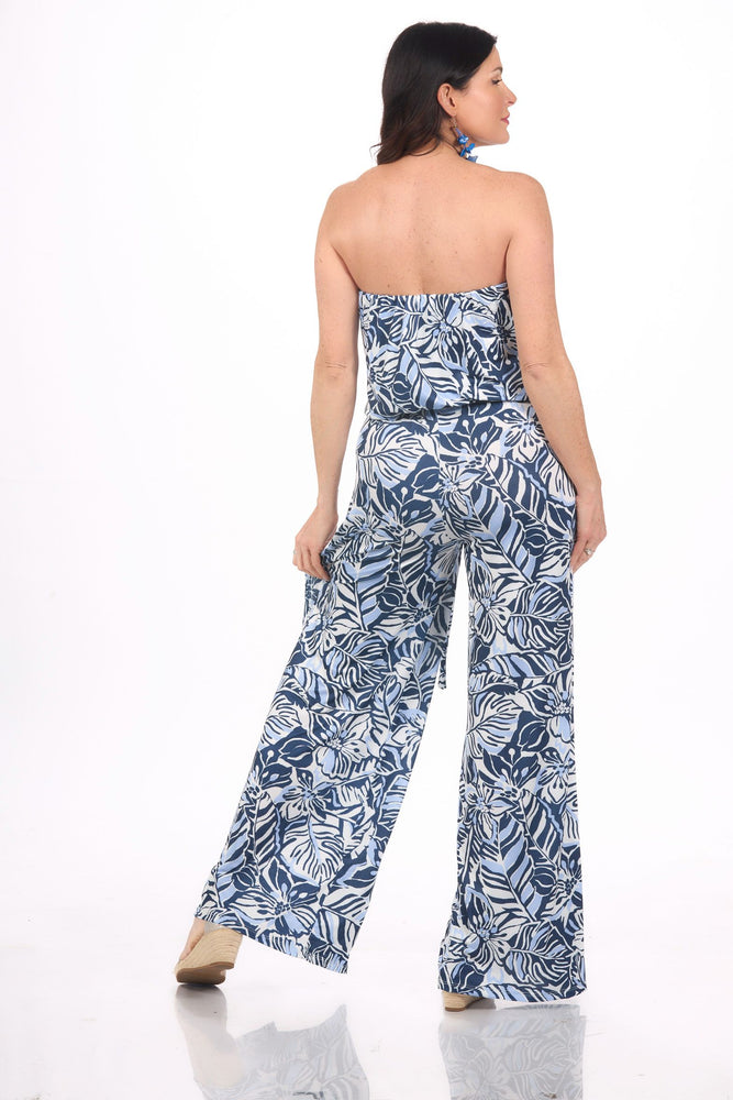 Back image of Ariella wide leg jumpsuit.