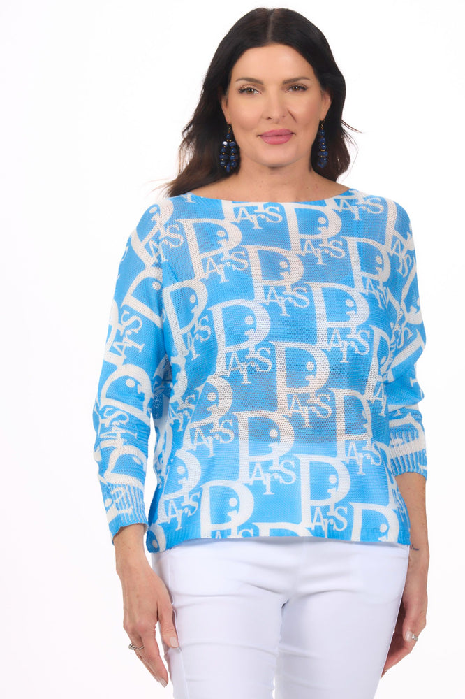 Long Sleeve Paris Print Sweater