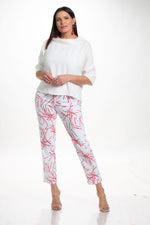 Front image of krazy larry pull on watermelon firecracker pants. 