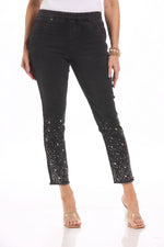 Audrey Pull-On Slim Gemstone Pant