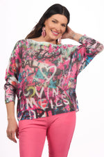 Long Sleeve Graffiti Sweater