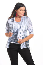 3/4 Sleeve Cardigan with Tank