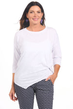 3/4 Sleeve Asymmetrical Knot Top