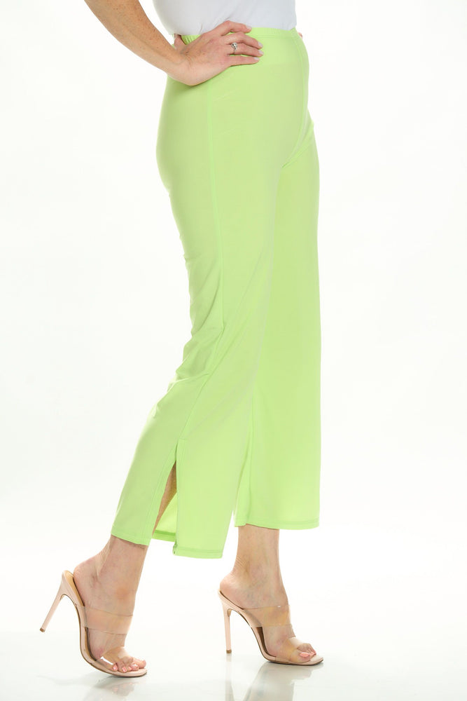 Pull On Side Slit Ankle Pant