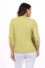 Back image of Nally & millie lime knot top.