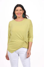 3/4 Sleeve Asymmetrical Knot Top