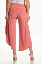 Back image of Mimozza peach wrap pants. 