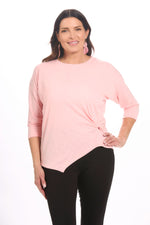 3/4 Sleeve Asymmetrical Knot Top