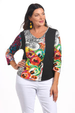 3/4 Sleeve Eliza Print Top