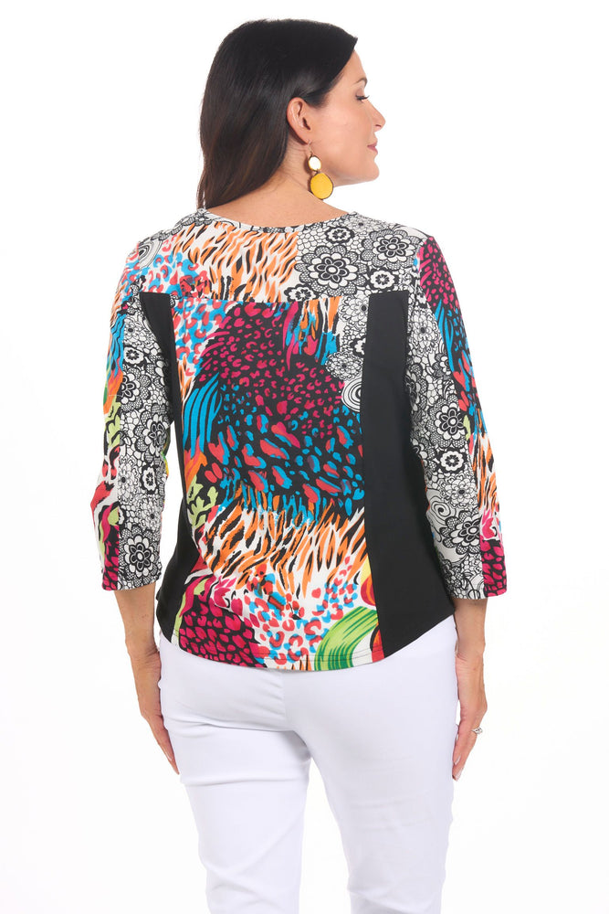 Back image of Eliza printed top by parsley and sage.