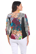 Back image of Eliza printed top by parsley and sage.