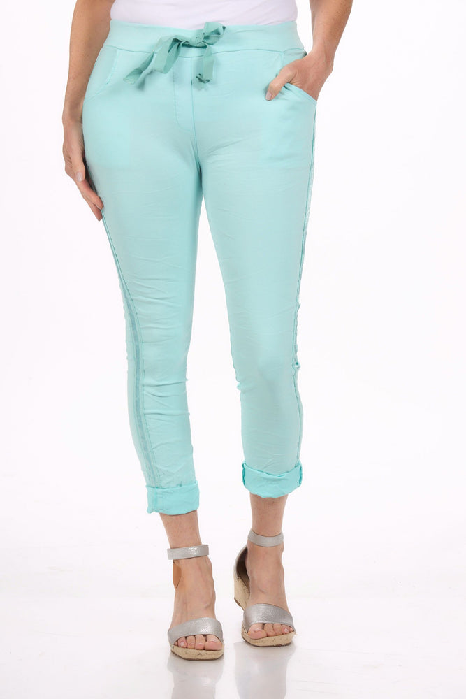 Pull on Side Ribbon Jeggings