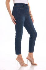 Side image of Tribal sophia shimmer denim. 