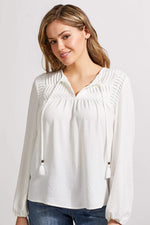 Blouse with Pleated Yoke