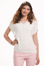 Sleeveless Sweater with Beads