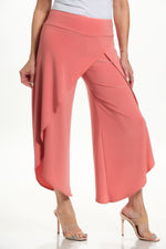 Front image of Mimozza peach wrap pants. 