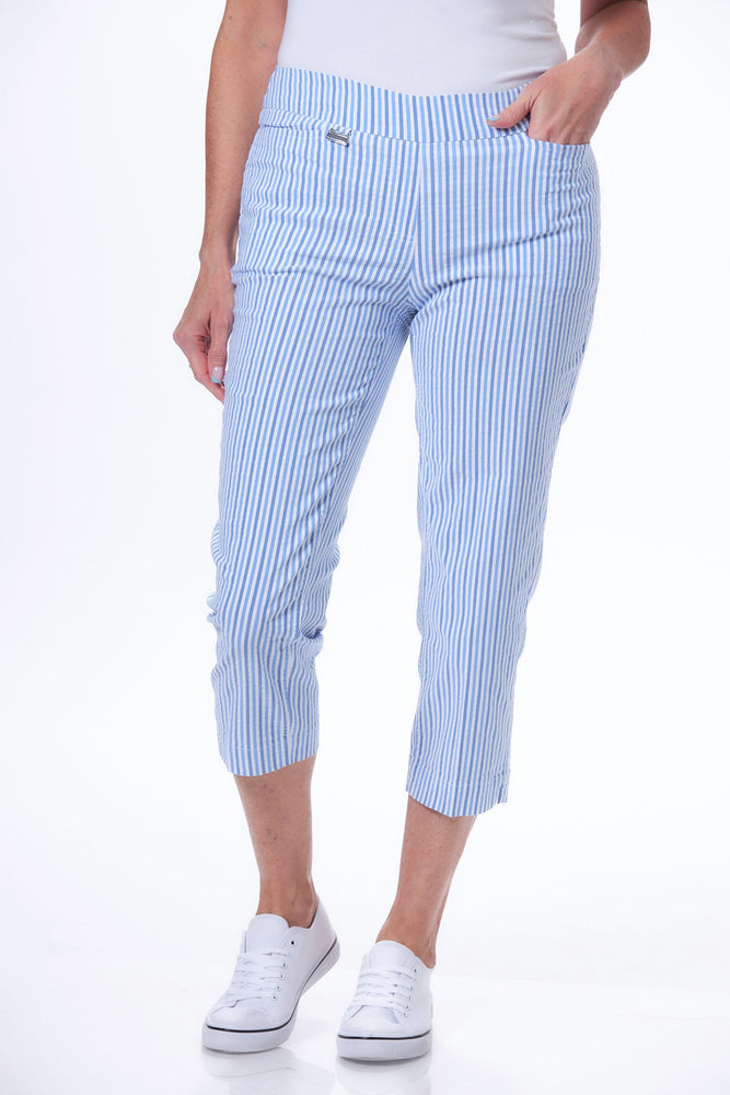 Buy Veatzaer Womens Casual Capri Pants Elastic Waist Solid Color